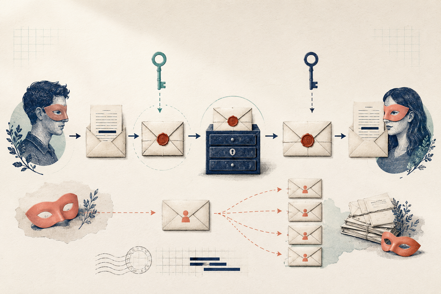 Zero-access encryption diagram for Proton Mail