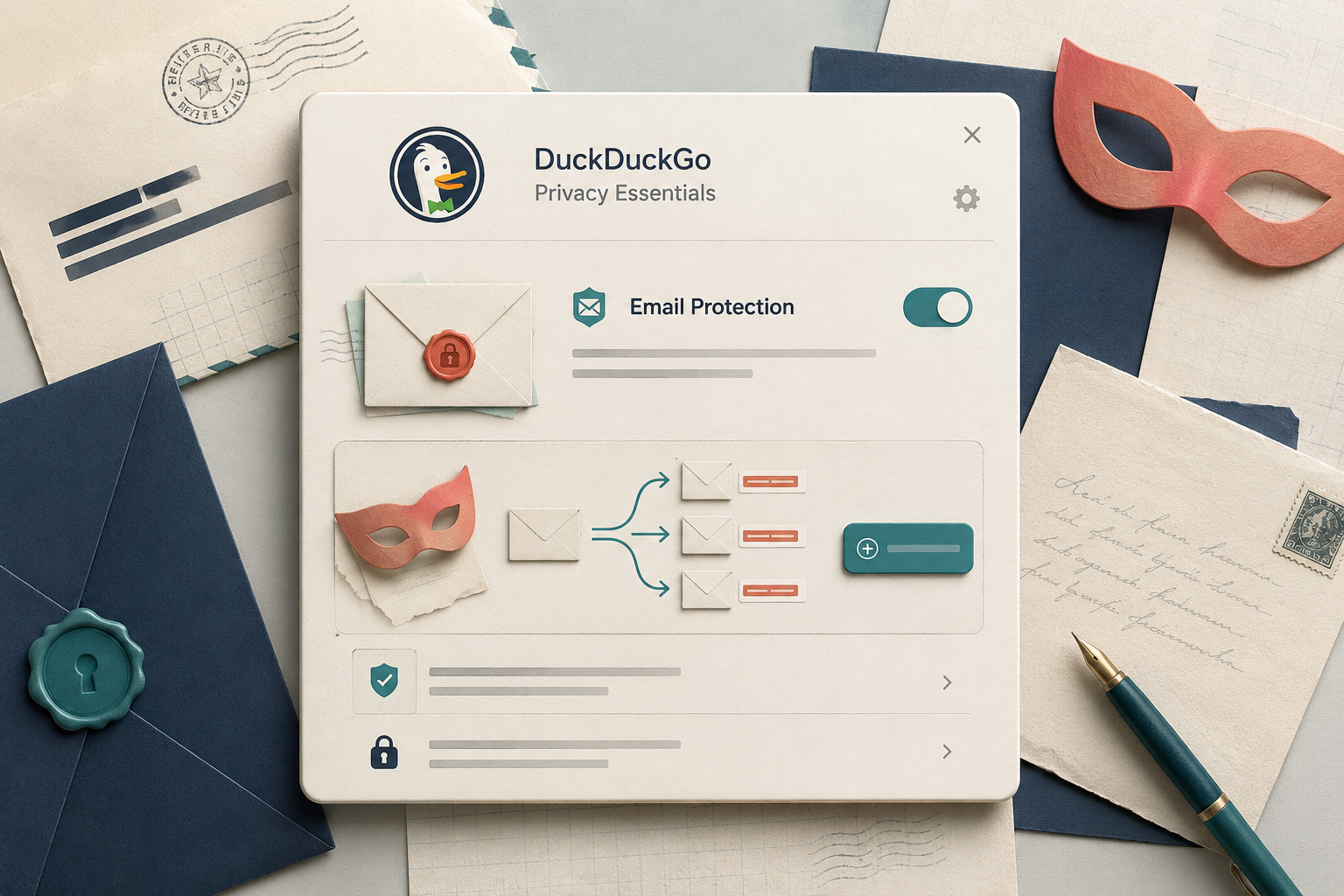 DuckDuckGo browser extension Email Protection settings