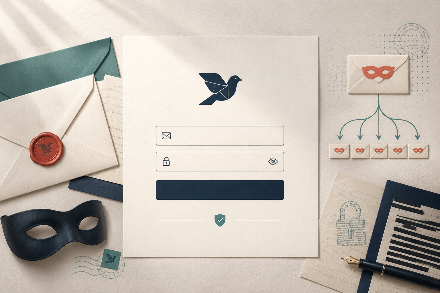 Tuta sign-up form with email and password fields