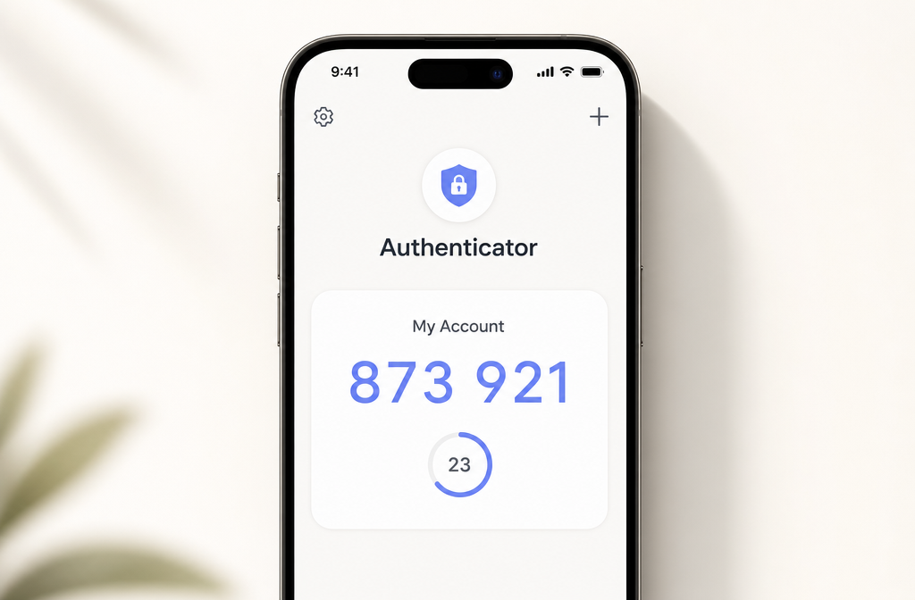 Google Authenticator code screen
