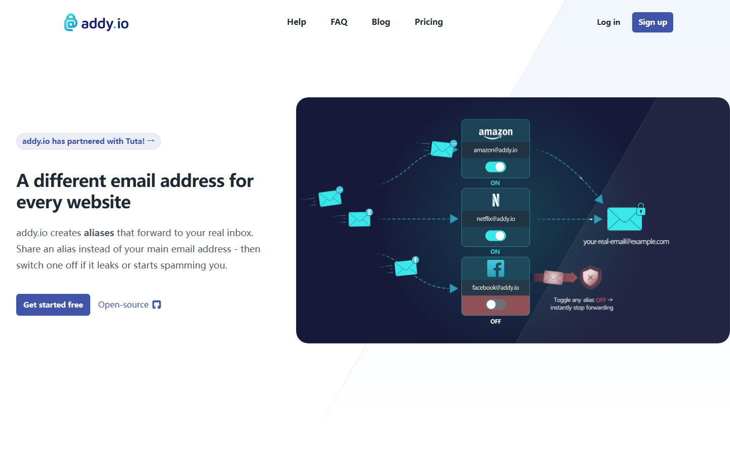 addy.io GPG encryption settings