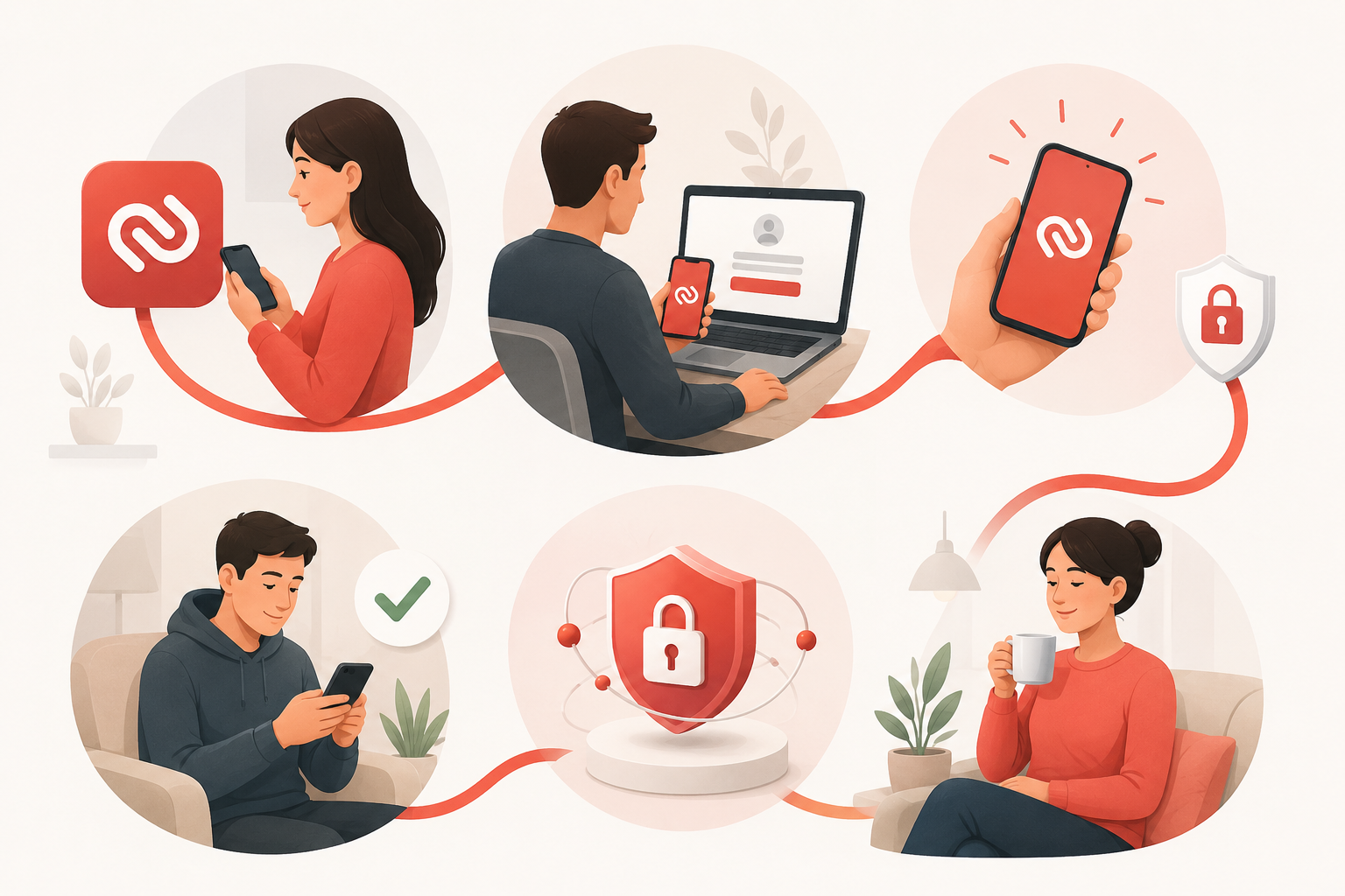How to use Authy - step-by-step illustration
