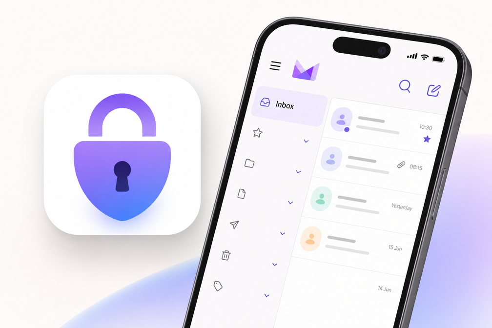 Proton Authenticator app icon on a phone screen