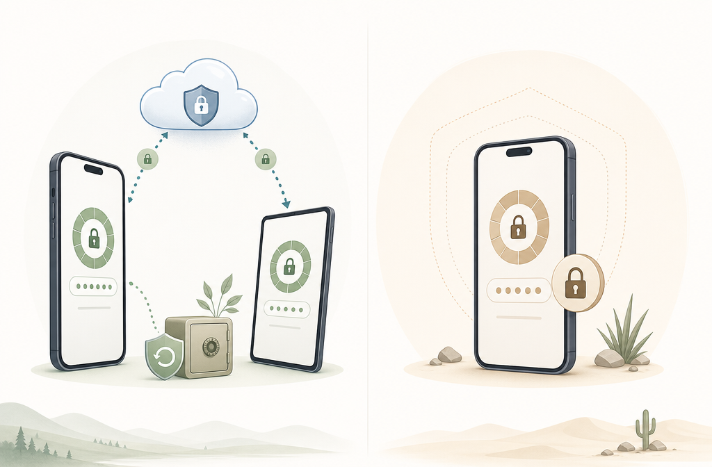 Authy cloud sync architecture vs. offline authenticator apps