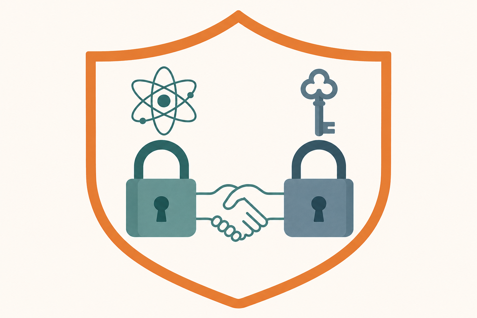 Post-quantum hybrid Kyber key exchange illustration for 1Password