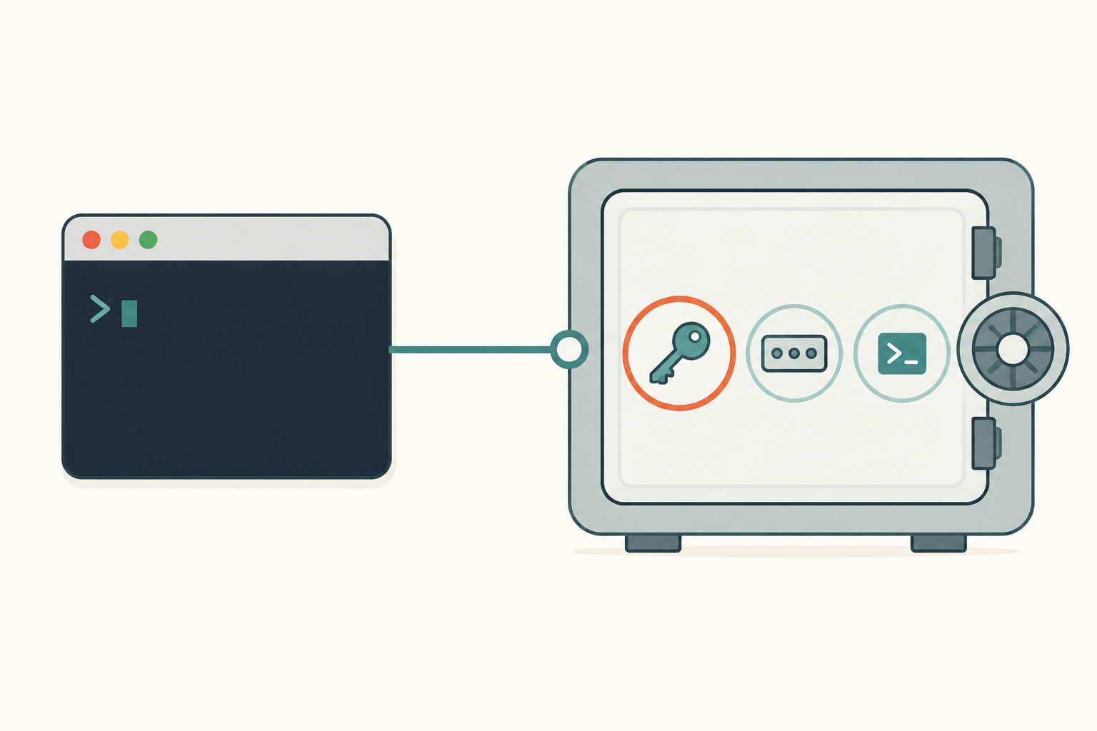 Proton Pass SSH Agent and developer tools illustration